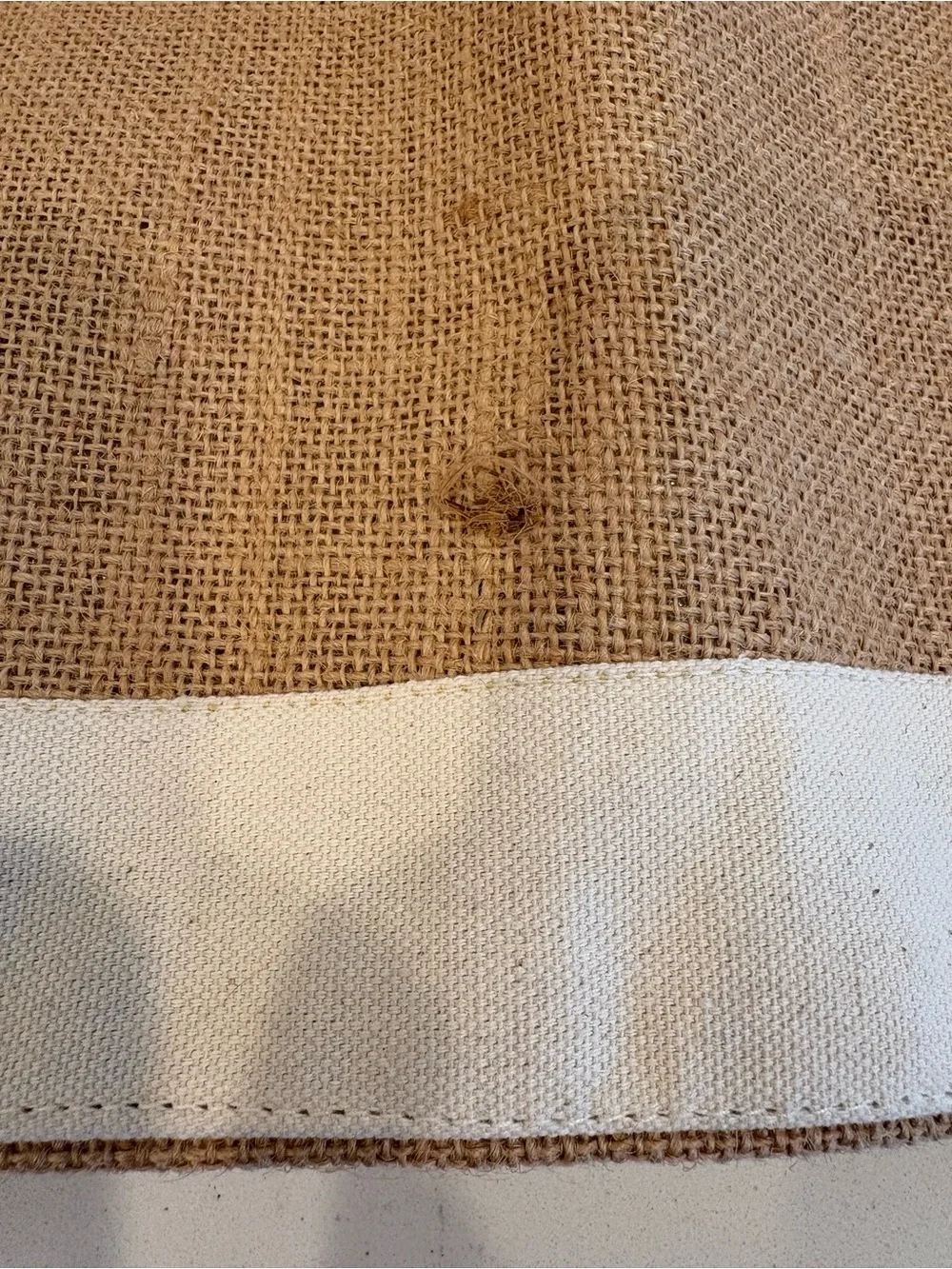 Large #MOMLIFE Wantable Jute Tote Bag in Natural/Cream
